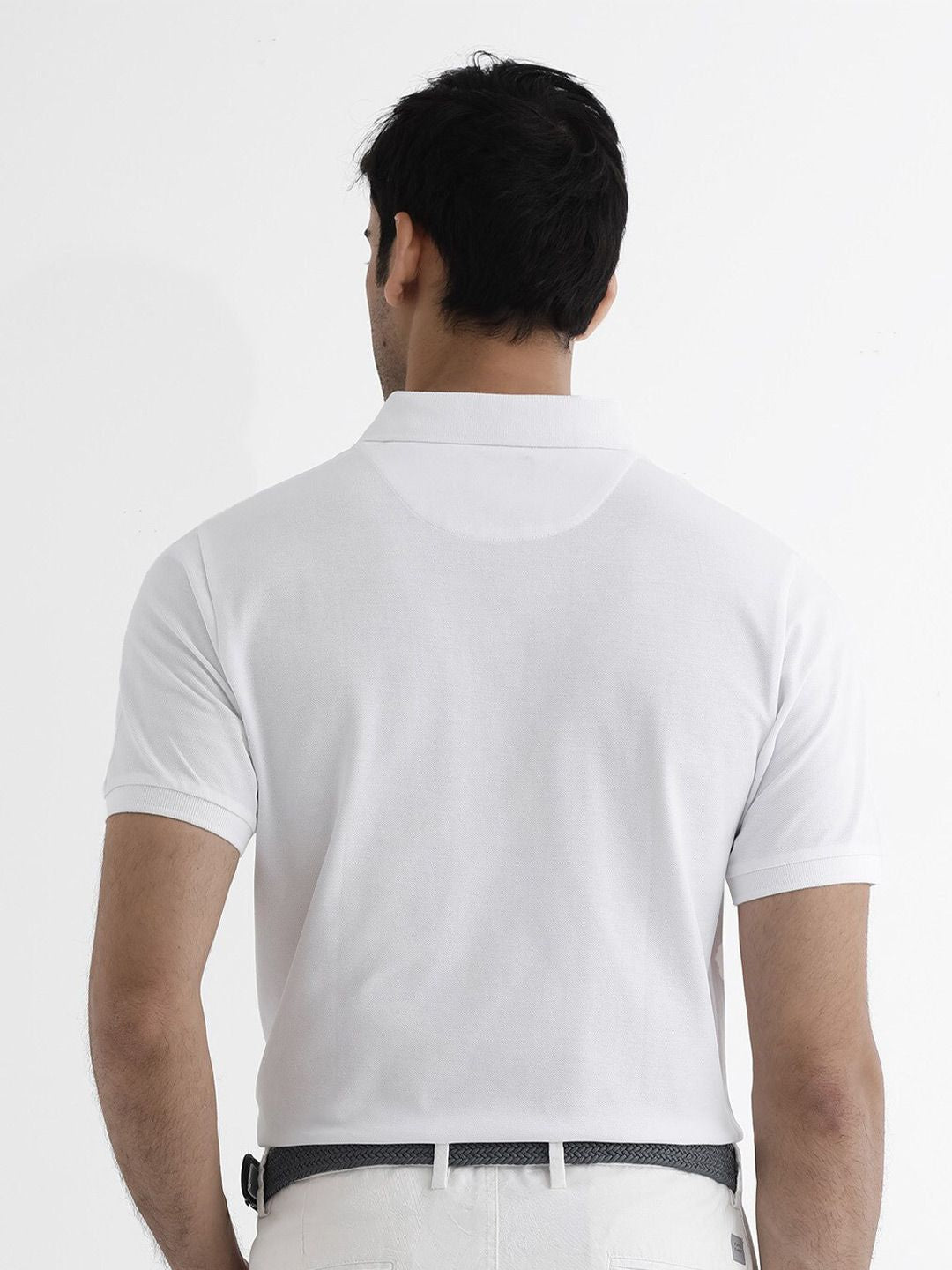 Men Ark Polo Collar Solid T-Shirt