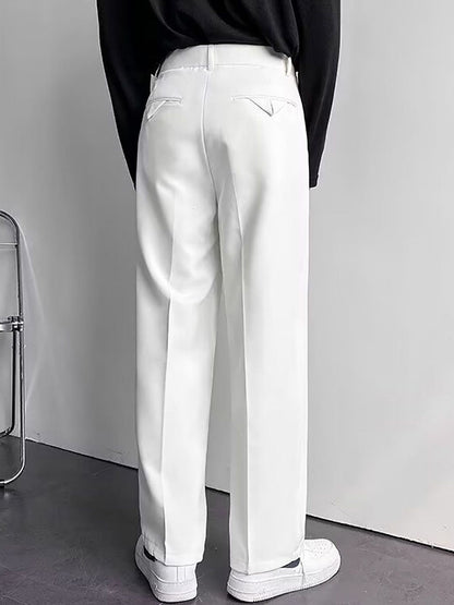 Men Mid-Rise Loose Fit Pleated Trousers